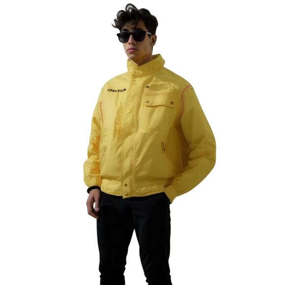 Vintage Rare Honda Racing Yellow Bomber Jacket — Size M — Made in Korea - Picture 1 of 11